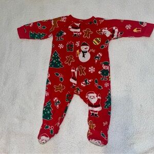 6/9m Baby Christmas Fleece Sleeper